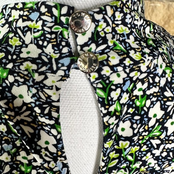 Tommy Hilfiger Floral Twist Front Sleeveless Tank Shell Top Women's Medium - Picture 3 of 6